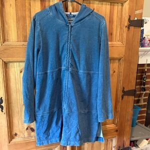 Women’s Long Sleeve Hooded Dress - Blue